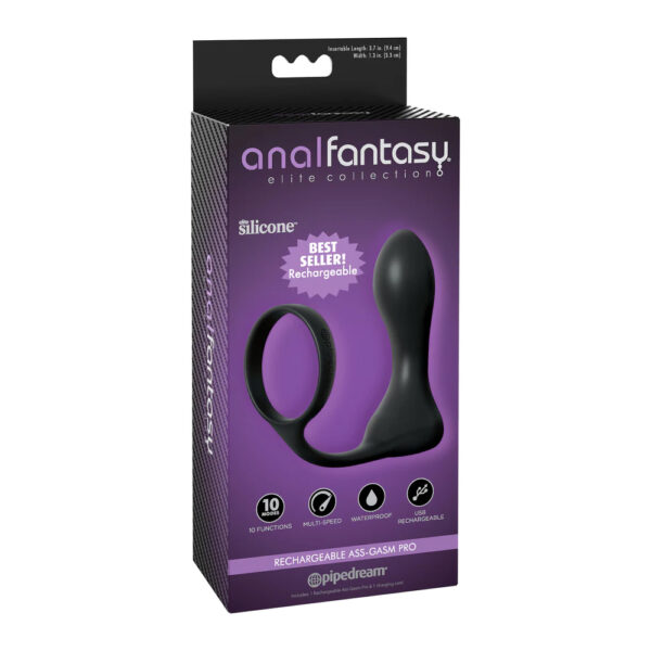 603912751680 Anal Fantasy Elite Collection Rechargeable Ass-Gasm Pro Black