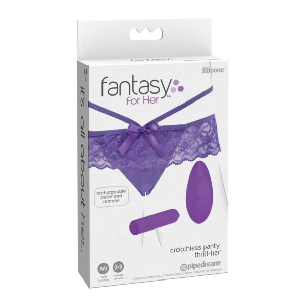 603912752175 Fantasy For Her Crotchless Panty Thrill-Her Purple