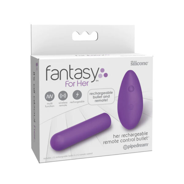 603912758740 Fantasy For Her Her Rechargeable Remote Control Bullet Purple