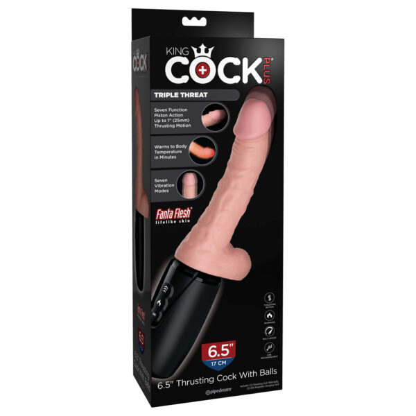 603912765786 King Cock Plus 6.5" Thrusting Cock With Balls