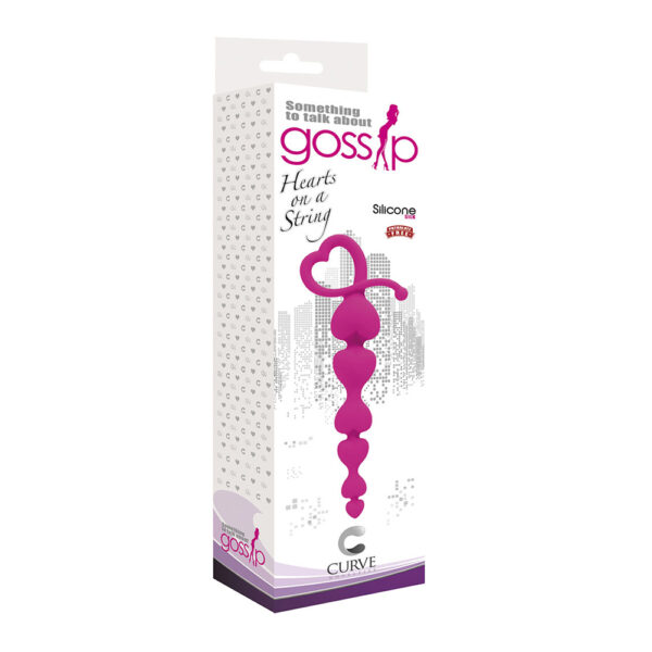 642610429477 Gossip Hearts On A String - Magenta