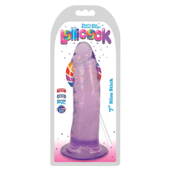 643380985675 Lollicock 7" Slim Stick Grape Ice