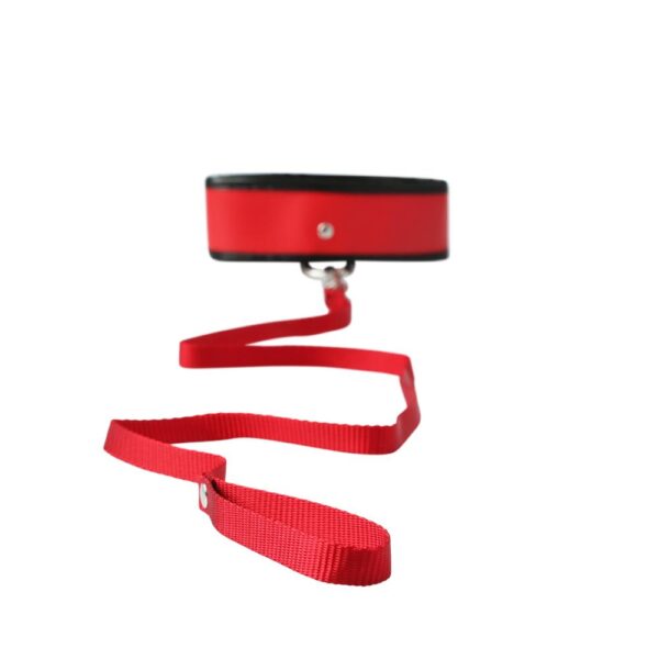 646709100490 3 S&M Red Leash & Collar