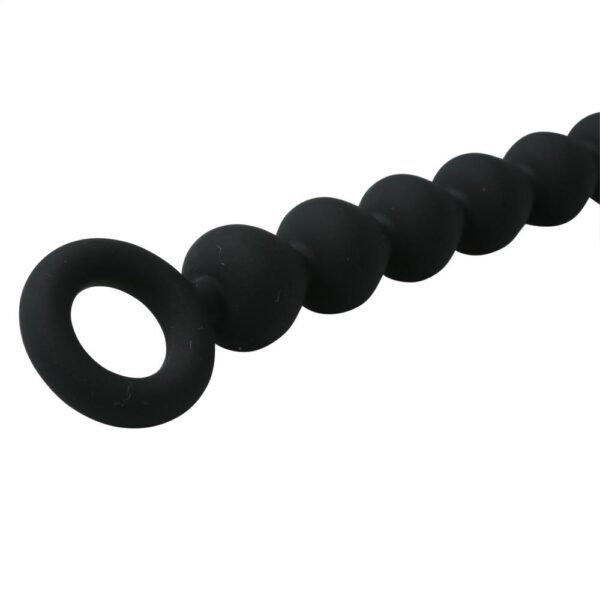 646709100742 3 S&M Silicone Anal Beads Black