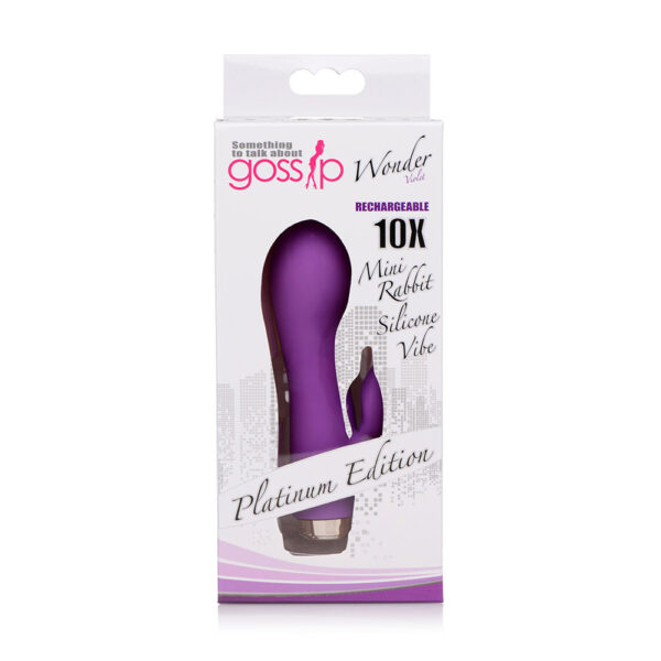 653078941852 Gossip Wonder 10X Rechargeable Mini Rabbit Violet