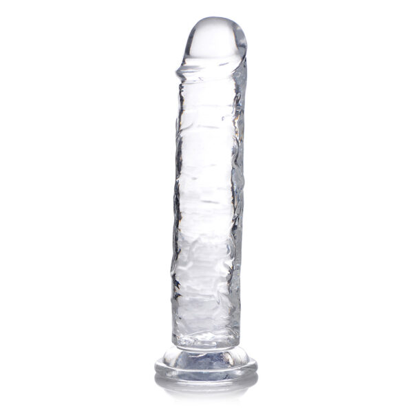 653078941869 2 Jock C-Thru Slim 7" Clear Tpe Dildo