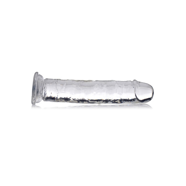 653078941876 2 Jock C-Thru Slim 8" Clear Tpe Dildo