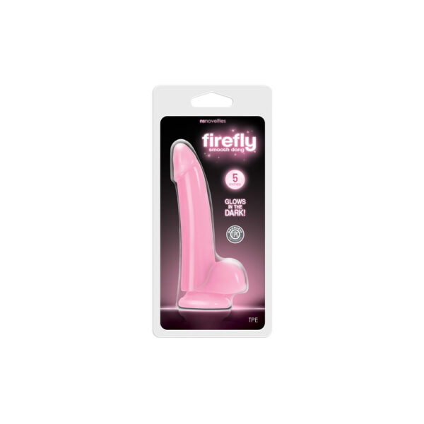 657447096532 Firefly Smooth Glowing Dong 5" Pink