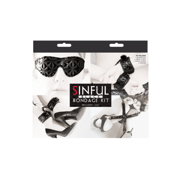 657447096570 Sinful Bondage Kit Black