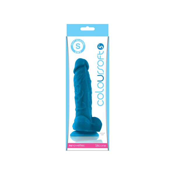 657447098420 Colour-Soft 5" Soft Dildo Blue