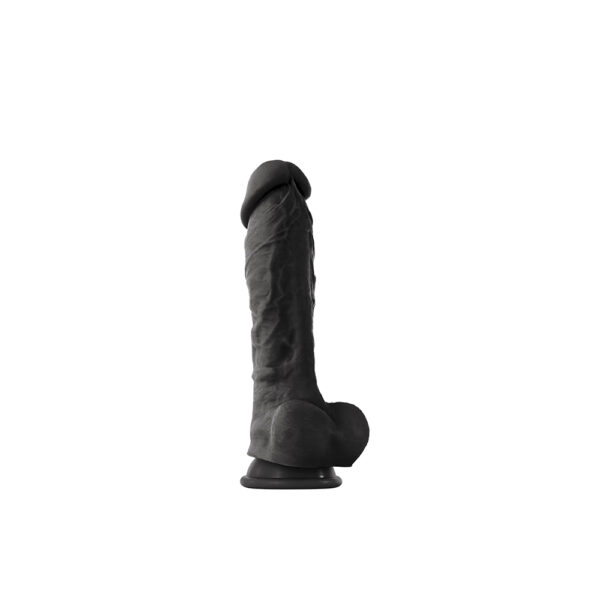 657447098437 2 Colour-Soft 8" Soft Dildo Black