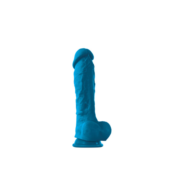 657447098451 2 Colour-Soft 8" Soft Dildo Blue