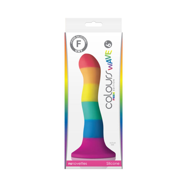 657447099090 Colours Pride Edition 6" Wave Dildo Rainbow