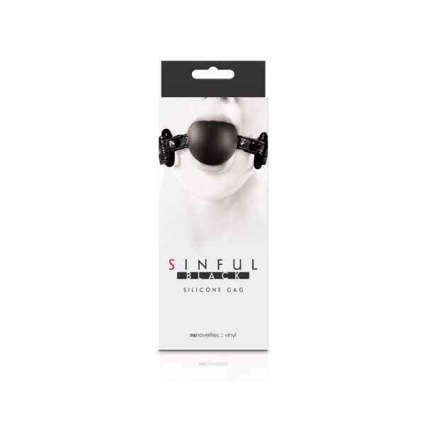 657447099939 Sinful Soft Silicone Gag Black