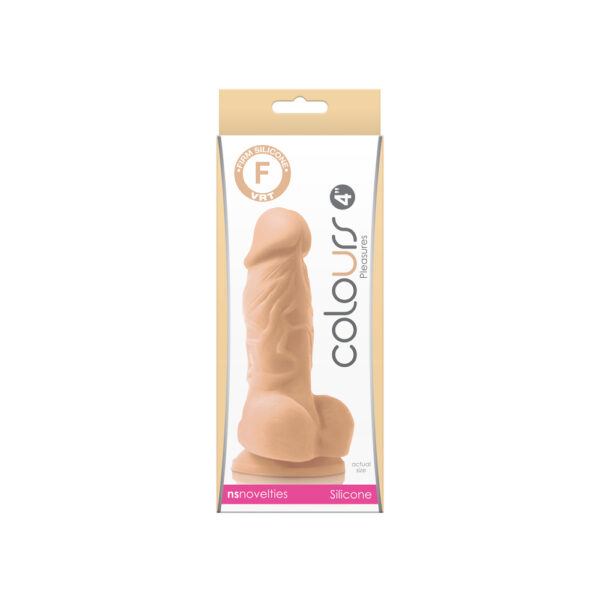 657447100086 Colours Pleasures 4" Dildo White