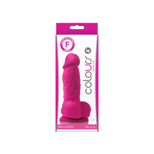 657447100109 Colours Pleasures 4" Dildo Pink