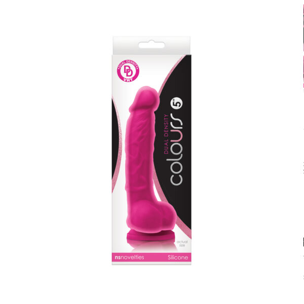 657447100130 Colours Dual Density 5" Dildo Pink