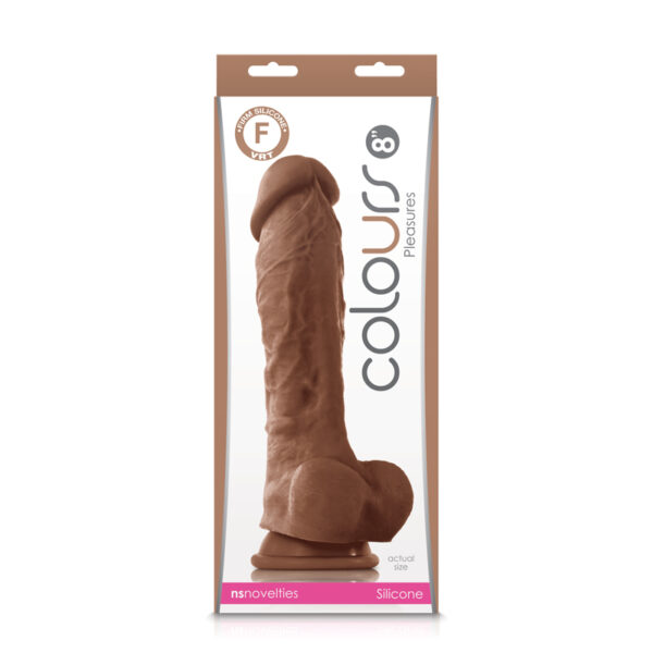 657447101601 Colours Pleasures 8" Dildo Brown