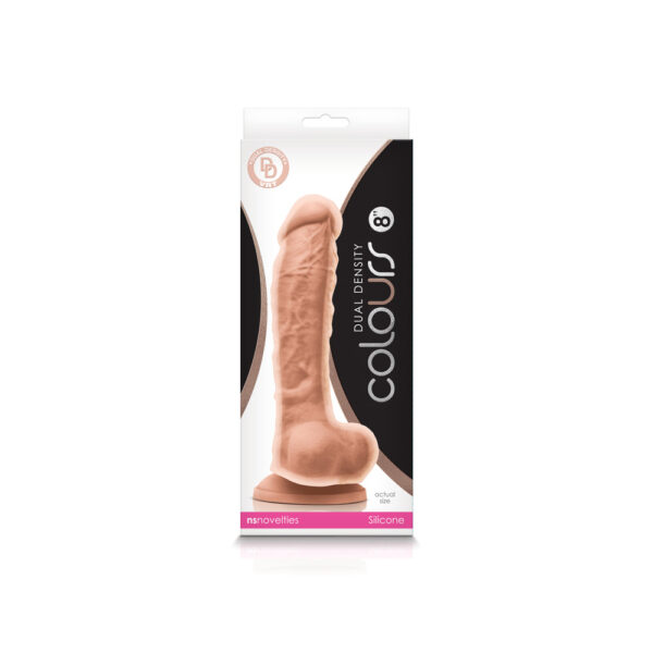 657447101656 Colours Dual Density 8" Dildo White