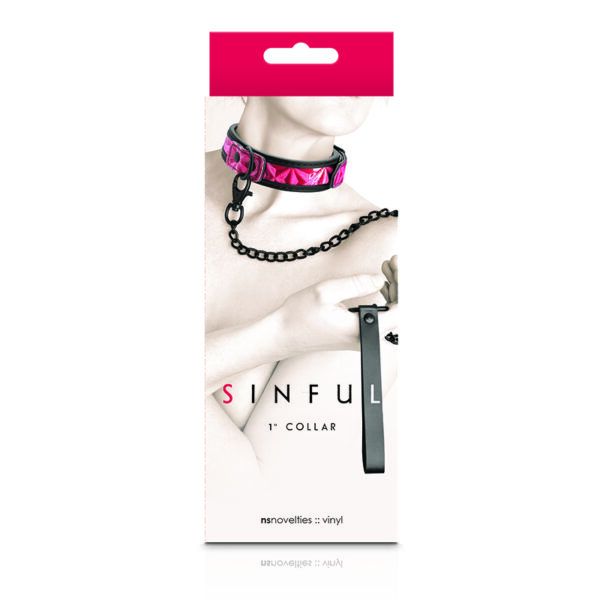 657447102448 Sinful 1" Collar Pink