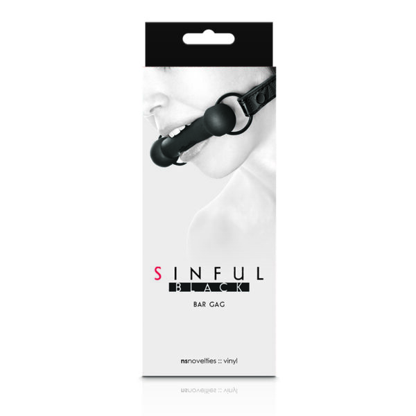 657447102455 Sinful Bar Gag Black