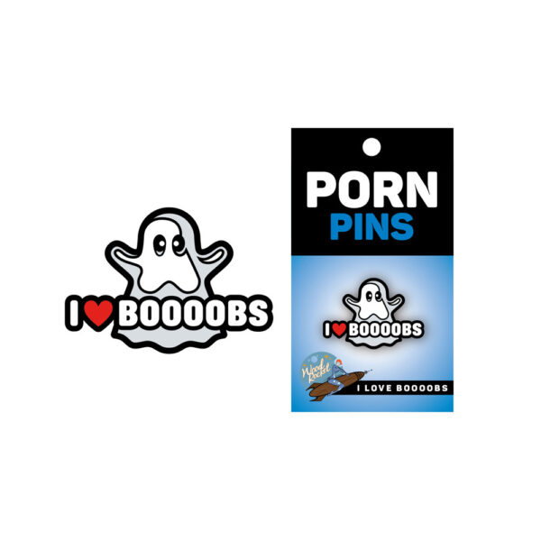 665752707708 Ghost I Heart Boobs Pin