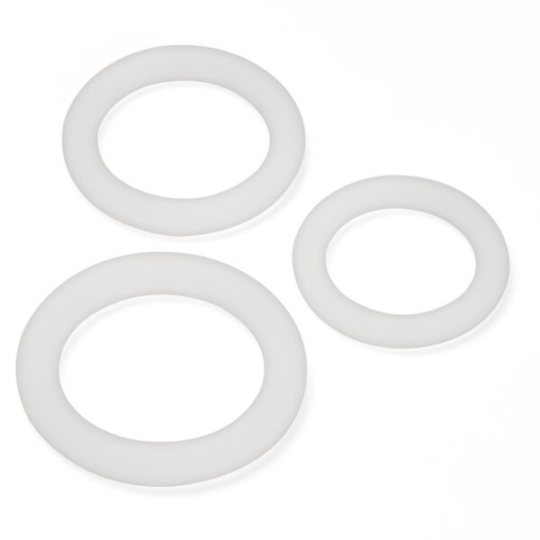 685239852127 2 Cloud 9 Pro Sensual Silicone Cock Ring 3 Pack Clear