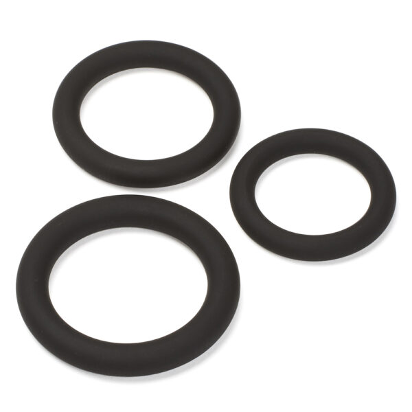 685239852134 2 Cloud 9 Pro Sensual Silicone Cock Ring 3 Pack Black