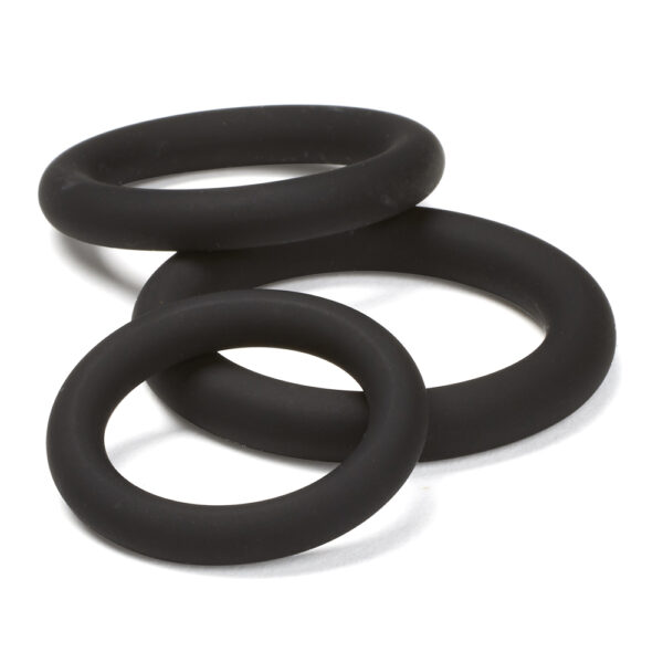 685239852134 3 Cloud 9 Pro Sensual Silicone Cock Ring 3 Pack Black