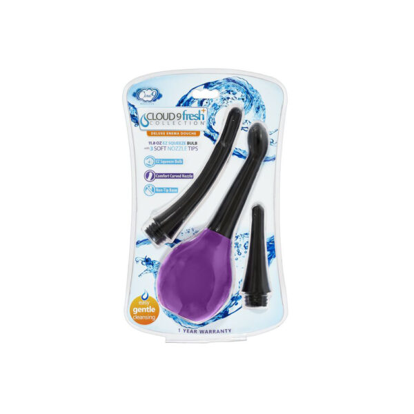 685239852639 Cloud 9 Fresh + Deluxe Anal Soft Tip Enema Douche 11.8 oz. & 3 N oz.zle