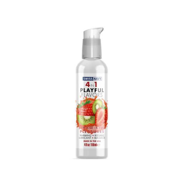 699439005580 Swiss Navy 4 In 1 Strawberry/Kiwi Pleasure 4 oz.