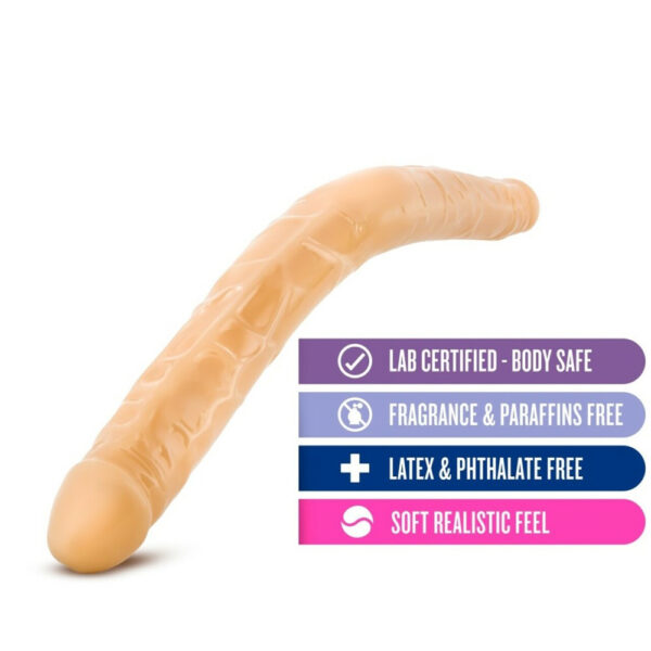 702730681701 3 B Yours 16" Double Dildo Beige