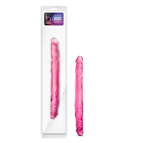 702730682104 B Yours 14"" Double Dildo Pink