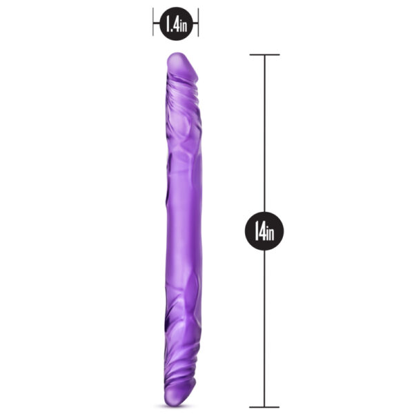 702730682111 2 B Yours 14" Double Dildo Purple