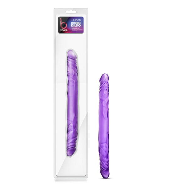 702730682111 B Yours 14" Double Dildo Purple