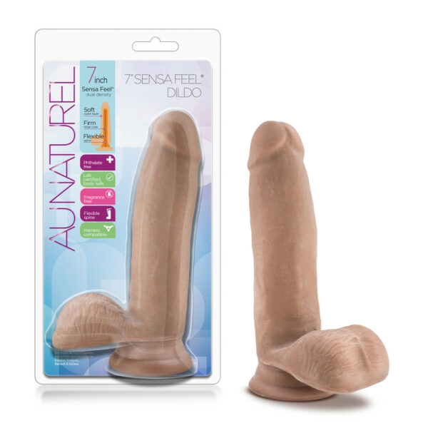 702730682180 Au Natural 7" Sensa Feel Dildo Latin