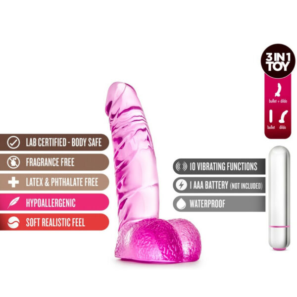 702730691274 2 Naturally Yours Vibrating Ding Dong Pink