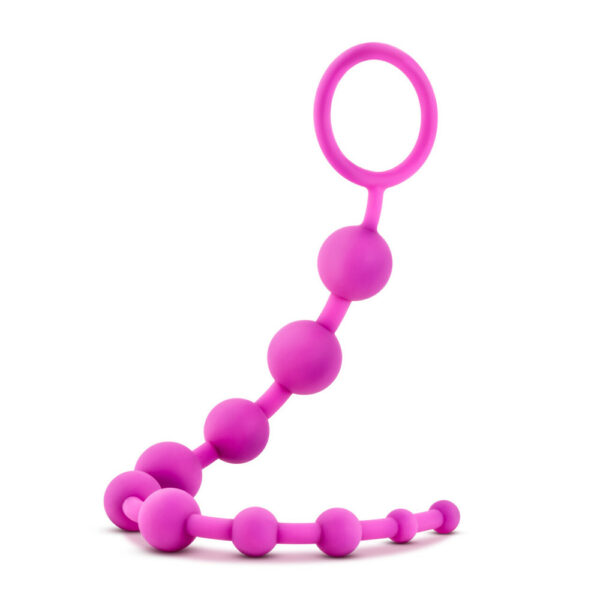 702730691311 3 Luxe Silicone 10 Beads Pink