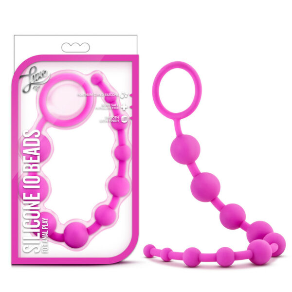 702730691311 Luxe Silicone 10 Beads Pink