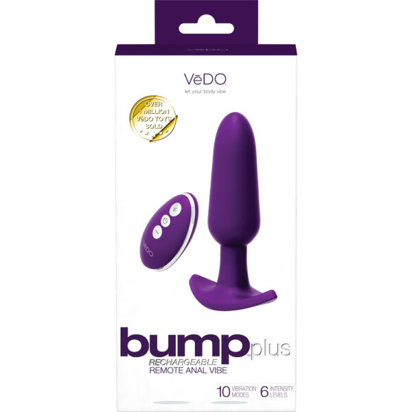 716053727558 Bump Plus Rechargeable Remote Control Anal Vibe Deep Purple