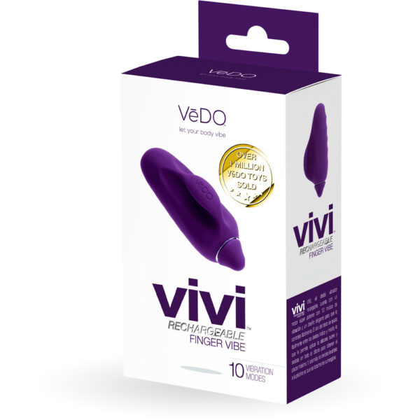 716053727718 Vivi Rechargeable Finger Vibe Deep Purple