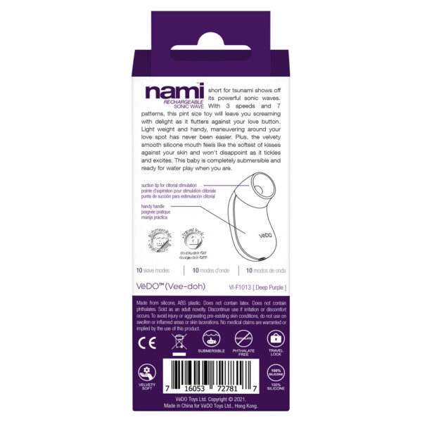 716053727817 3 Nami Rechargeable Sonic Vibe Deep Purple