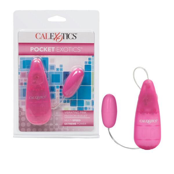 716770003980 Pocket Exotics Vibrating Pink Passion Bullet Pink