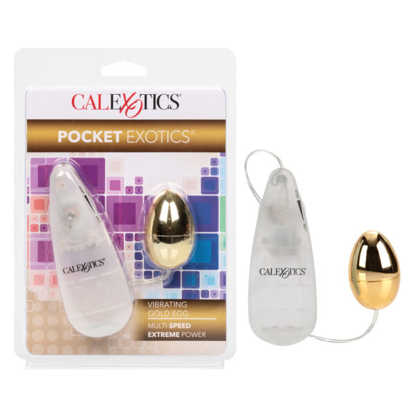 716770003997 Pocket Exotics Vibrating Gold Egg Gold