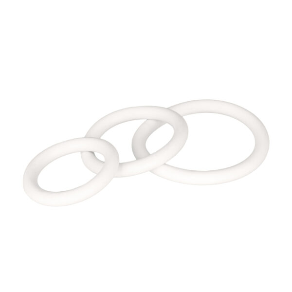 716770004505 3 White Rubber Ring 3 Piece Set