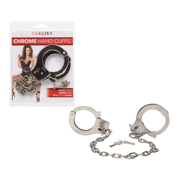 716770006332 Chrome Hand Cuffs Silver