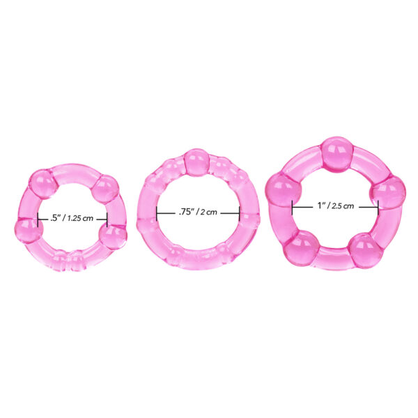 716770021168 3 Island Rings Pink