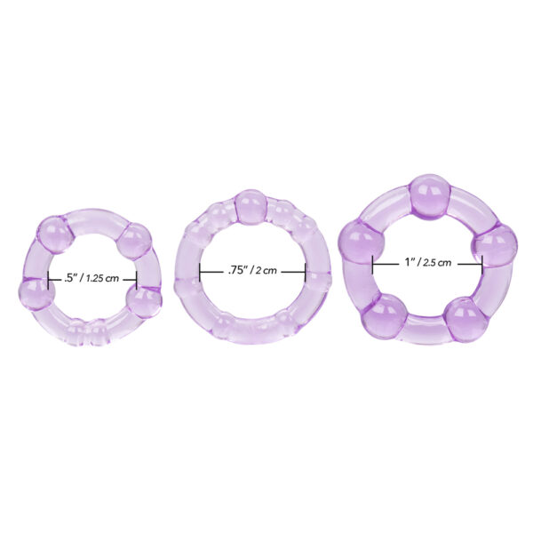 716770021175 3 Island Rings Purple