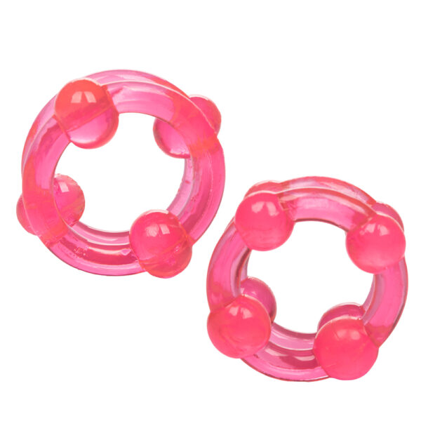 716770022790 2 Island Rings Double Stacker Pink