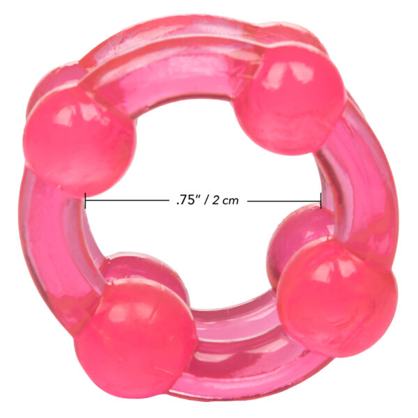 716770022790 3 Island Rings Double Stacker Pink